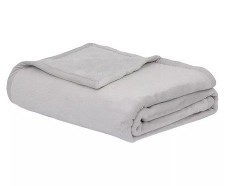Cobertor Soft Raschel Cinza 340G/M² | Westwing