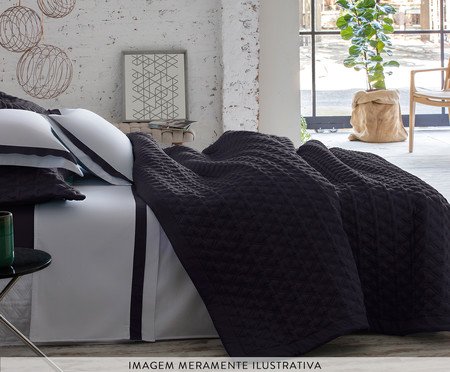 inativo_Jogo de Cobre-Leito Acetinado St. Germain Marinho 300 Fios - King Size | Westwing