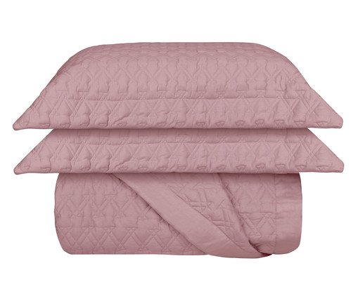 inativo_Jogo de Cobre-Leito Acetinado Matelasse St.Germain Rosê Blush 300 Fios - Solteiro King Size, multicolor | WestwingNow
