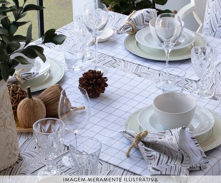 Jogo Americano Panamá Grid Bege - 36X48cm | Westwing