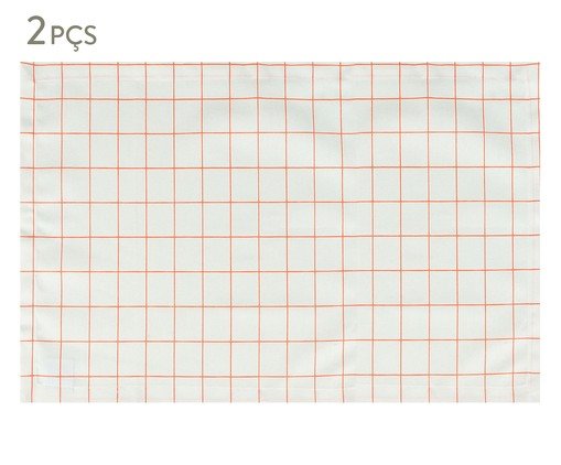 Jogo Americano Panamá Grid Coral, multicolor | WestwingNow