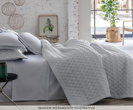 inativo_Jogo de Cobre-Leito Acetinado St. Germain Branco 300 Fios | Westwing