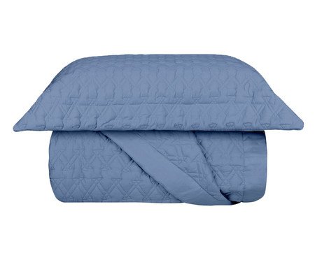 Jogo de Cobre-Leito Acetinado Matelassê St. Germain Índigo 300 Fios | Westwing