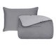 Jogo de Duvet Acetinado Matelassê Duo Prata e Grafite 300 Fios, multicolor | WestwingNow