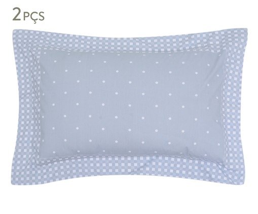 Jogo de Fronhas Vichy Petit Cinza 200 Fios, multicolor | WestwingNow