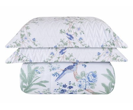 Jogo de Comforter Acetinado Malai Blue 300 Fios | Westwing
