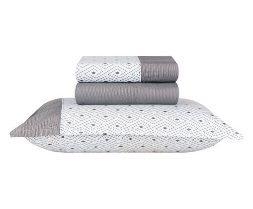 Jogo de Lençol Acetinado Detroit 300 Fios, multicolor | WestwingNow