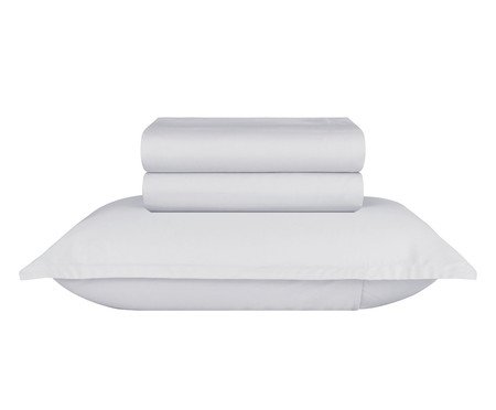 Jogo de Lençol Acetinado Basic Branco 300 Fios
