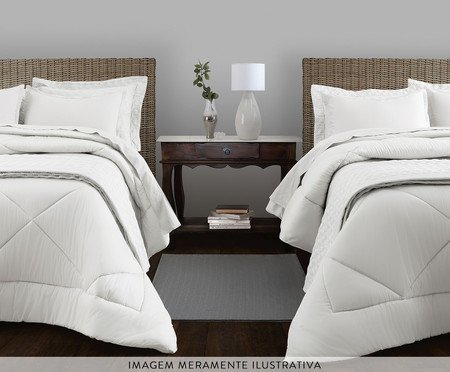 Jogo de Lençol Acetinado Basic Branco 300 Fios | Westwing