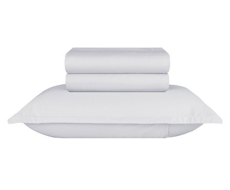 Jogo de Lençol Acetinado Basic Branco 300 Fios | Westwing