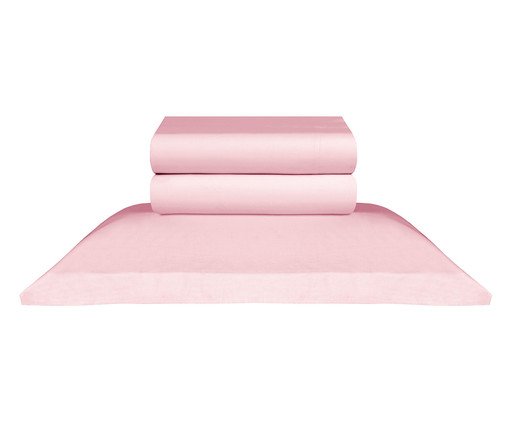 Jogo de Lençol Basic Rosa 200 Fios, multicolor | WestwingNow