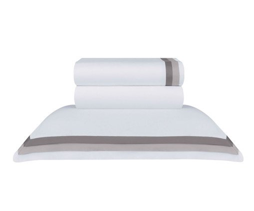 Jogo de Lençol Acetinado St.Moritz Grafite Prateado 300 Fios, multicolor | WestwingNow