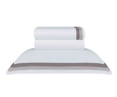 Jogo de Lençol Acetinado St.Moritz Grafite Prateado 300 Fios | Westwing