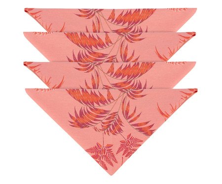 inativo_Jogo de Guardanapos Panamá Tropical Coral - 45X45cm | Westwing
