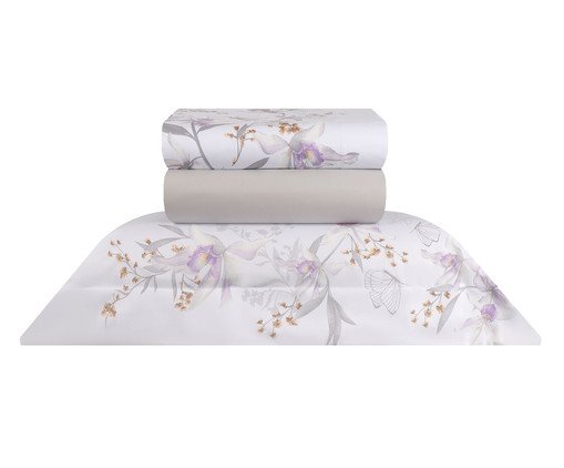 Jogo de Lençol Acetinado Orquídea 300 Fios, multicolor | WestwingNow