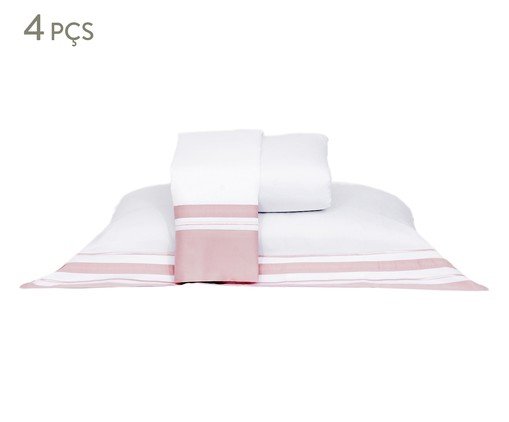 Jogo de Lençol Acetinado Palace Rosê 400 Fios, white,multicolor | WestwingNow