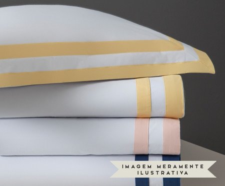 Jogo de Lençol Double Marinho 200 Fios | Westwing