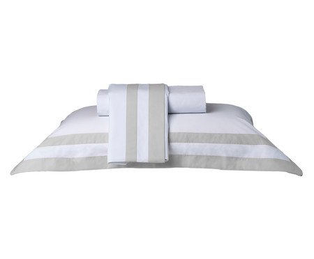 Jogo de Lençol Double Cinza 200 Fios | Westwing