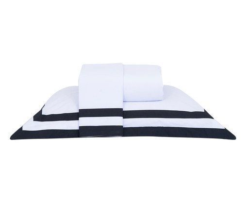 inativo_Jogo de Lençol Double Preto 200 Fios, multicolor | WestwingNow