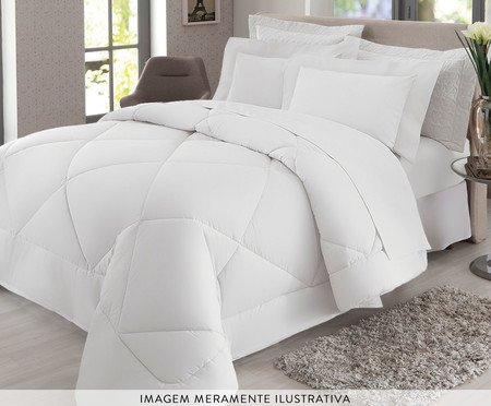 Lençol Inferior com Elástico Acetinado Fantasy Branco 300 Fios | Westwing