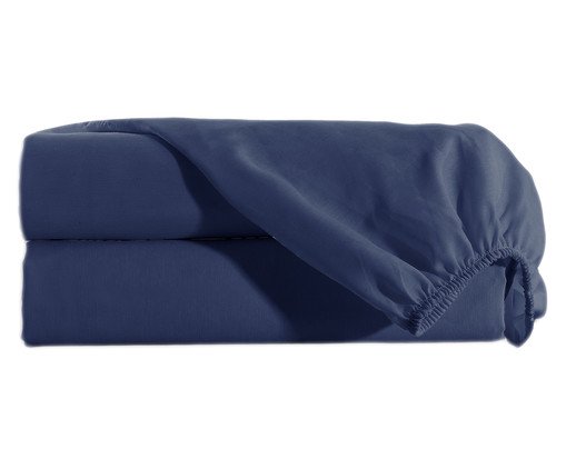 Lençol com Elástico Germain Marinho 200 Fios - Queen Size, multicolor | WestwingNow