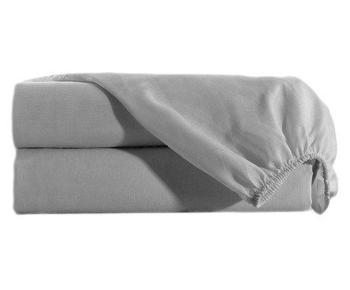 Lençol com Elástico Germain Prateado 200 Fios, multicolor | WestwingNow