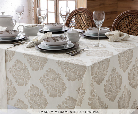 Toalha de Mesa Panamá Damask Medalhão | WestwingNow