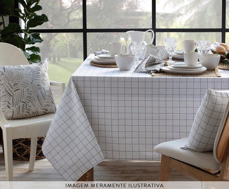 inativo_Toalha de Mesa Panamá Grid Bege - 160X250cm | Westwing