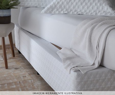 Saia para Cama Box Acetinado Matel St.Germain Branco 300 Fios | Westwing