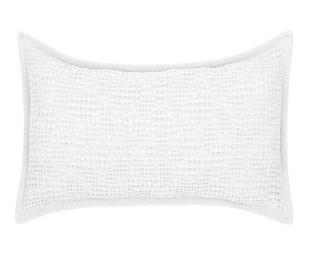 Porta-Travesseiro Jacquard Favo Branco