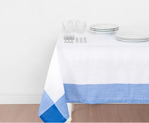 Toalha de Mesa Chamonix Branca e Azul, white,multicolor | WestwingNow