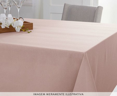 Toalha de Mesa Redonda Panamá Rosê | Westwing