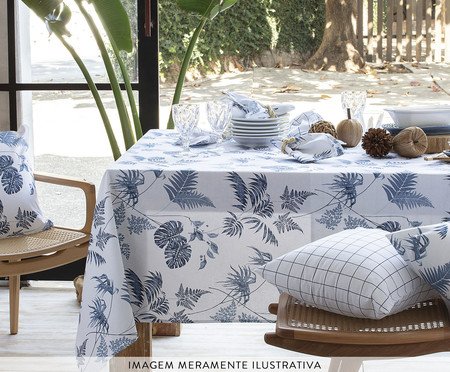 Toalha de Mesa Panamá Tropical Marinho | Westwing