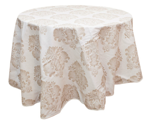 Toalha de Mesa Redonda Panamá Damask Medalhão, multicolor | WestwingNow