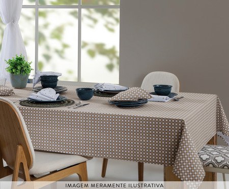 Toalha de Mesa Panama Vichy Caqui | Westwing