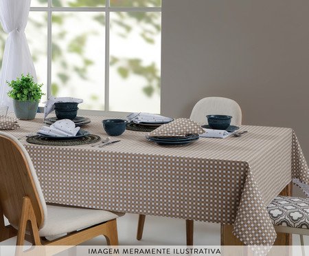 Toalha de Mesa Panama Vichy Caqui | Westwing
