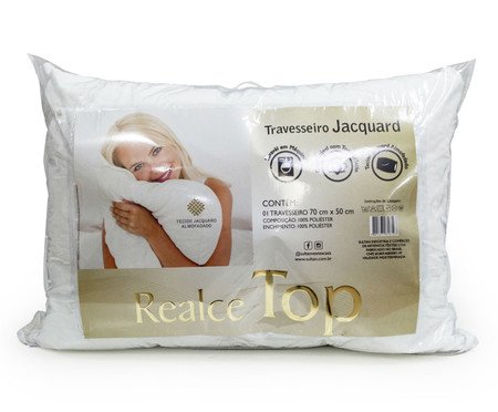 Travesseiro Jacquard Branco 660G/M² | Westwing