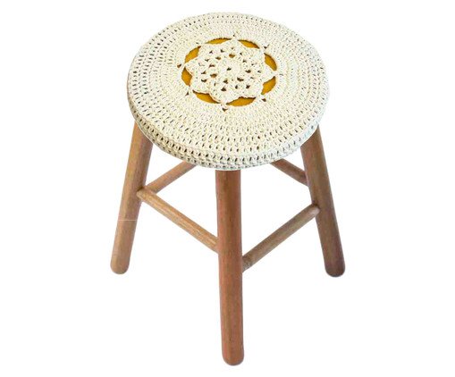 Banquinho Amelie Off White, Off White | WestwingNow