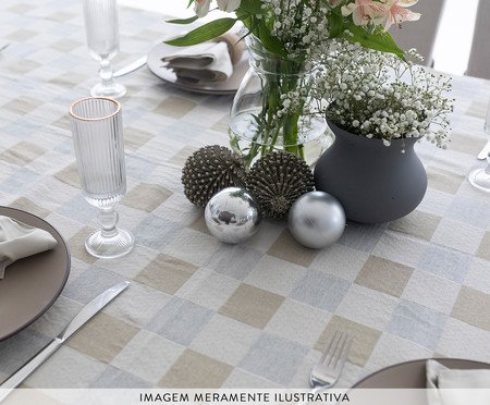 Toalha de Mesa Cinza e Bege | Westwing