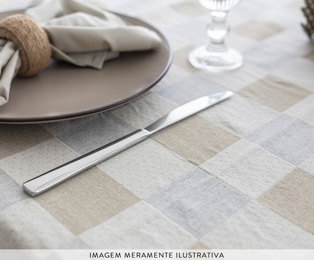 Toalha de Mesa Cinza e Bege | Westwing