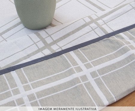 Toalha de Mesa Off White e Cinza | Westwing