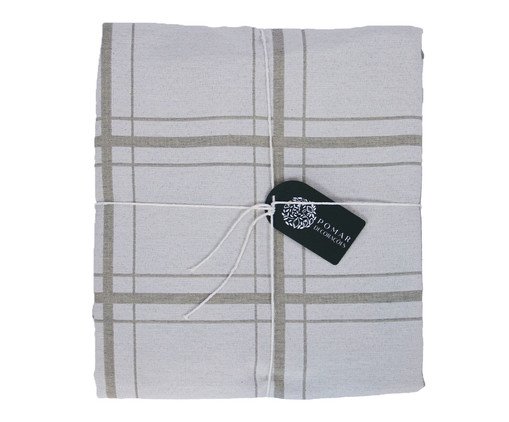 Toalha de Mesa Off White e Cinza, Off White | WestwingNow