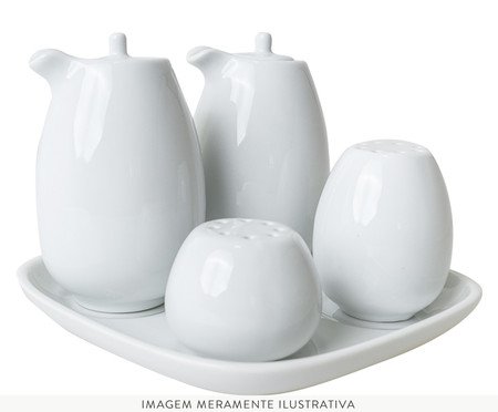 Galheteiro em Porcelana Brusque - Branco | Westwing