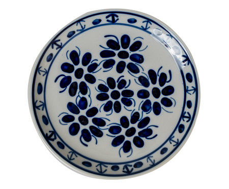 Prato para Sobremesa em Porcelana Colonial - Azul | WestwingNow