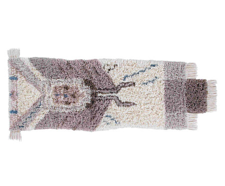 Tapete Assimétrico em Lã Natural Zuni - Cinza e Marfim | WestwingNow
