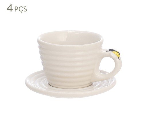 Xícara para Café com Píres Bee, Branco | WestwingNow