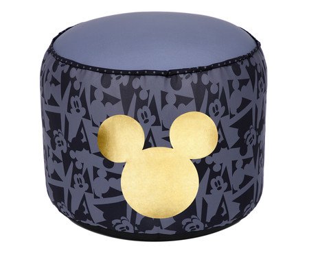 Puff Rolha Geometric Mickey - Preto | WestwingNow