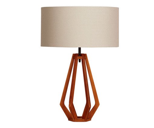 Abajur Vitoria - Bivolt, Marrom | WestwingNow