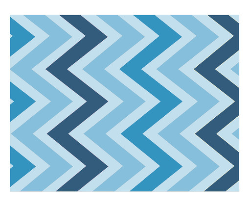 Tapete Zig Zag Azul Infantil, Colorido | WestwingNow