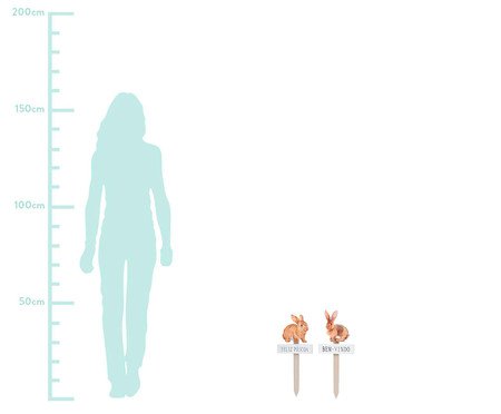 Placa de Madeira Estampada Coelho - Marrom | Westwing